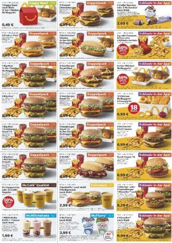 McDonalds Gutscheine Coupons Angebote