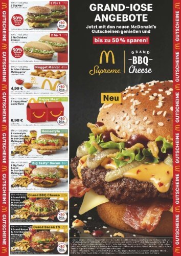 McDonalds Gutscheine Coupons Angebote