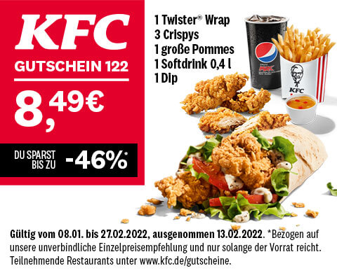 Aktionsgutscheine bei KFC