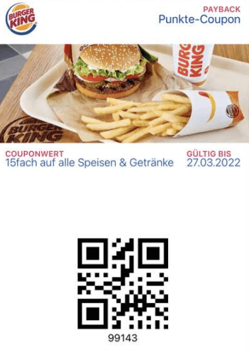 Mehrfach Payback-Punkte bei Burger-King