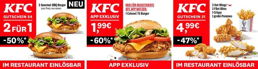 KFC Gutscheine PDF 2023 - KFC Coupons - neue kostenlose Coupons zum Sparen